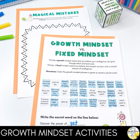 Growth Mindset Individual Counseling Curriculum | Strategies and Data Tracking